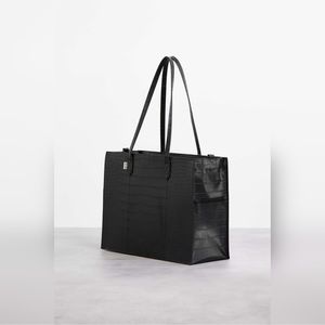 Beis Work Tote Black Croc